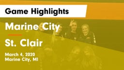 Marine City  vs St. Clair Game Highlights - March 4, 2020