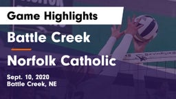 Battle Creek  vs Norfolk Catholic  Game Highlights - Sept. 10, 2020