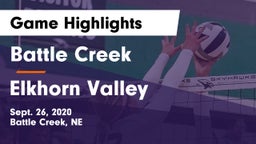 Battle Creek  vs Elkhorn Valley  Game Highlights - Sept. 26, 2020