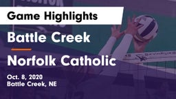 Battle Creek  vs Norfolk Catholic  Game Highlights - Oct. 8, 2020