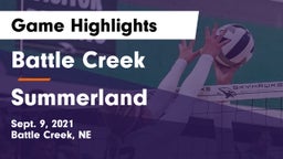 Battle Creek  vs Summerland  Game Highlights - Sept. 9, 2021