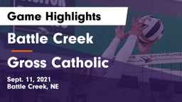 Battle Creek  vs Gross Catholic  Game Highlights - Sept. 11, 2021