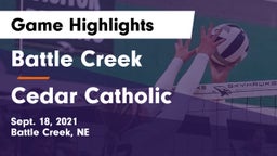 Battle Creek  vs Cedar Catholic  Game Highlights - Sept. 18, 2021