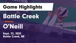 Battle Creek  vs O'Neill  Game Highlights - Sept. 23, 2023