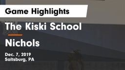 The Kiski School vs Nichols  Game Highlights - Dec. 7, 2019