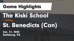 The Kiski School vs St. Benedicts (Can) Game Highlights - Jan. 31, 2020