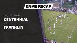 Recap: Centennial  vs. Franklin  2016
