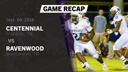 Recap: Centennial  vs. Ravenwood  2016