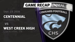 Recap: Centennial  vs. West Creek High 2016