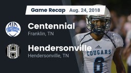 Recap: Centennial  vs. Hendersonville  2018