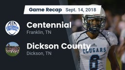 Recap: Centennial  vs. Dickson County  2018