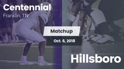 Matchup: Centennial High vs. Hillsboro 2018