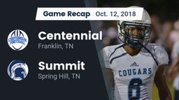 Recap: Centennial  vs. Summit  2018