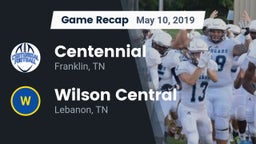 Recap: Centennial  vs. Wilson Central  2019