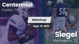 Matchup: Centennial High vs. Siegel  2019