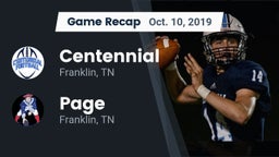 Recap: Centennial  vs. Page  2019