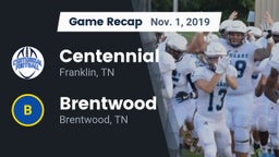Recap: Centennial  vs. Brentwood  2019