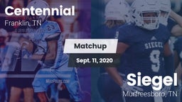 Matchup: Centennial High vs. Siegel  2020