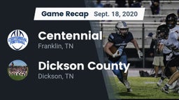 Recap: Centennial  vs. Dickson County  2020