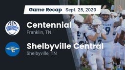 Recap: Centennial  vs. Shelbyville Central  2020