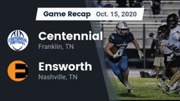 Recap: Centennial  vs. Ensworth  2020