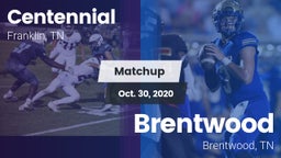 Matchup: Centennial High vs. Brentwood  2020