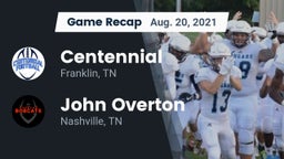 Recap: Centennial  vs. John Overton  2021