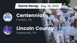 Recap: Centennial  vs. Lincoln County  2022