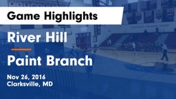 River Hill  vs Paint Branch  Game Highlights - Nov 26, 2016