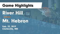 River Hill  vs Mt. Hebron  Game Highlights - Feb. 22, 2019