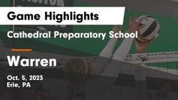 Cathedral Preparatory School vs Warren  Game Highlights - Oct. 5, 2023
