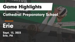 Cathedral Preparatory School vs Erie  Game Highlights - Sept. 13, 2023