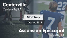 Matchup: Centerville High vs. Ascension Episcopal  2016