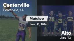 Matchup: Centerville High vs. Alto  2016