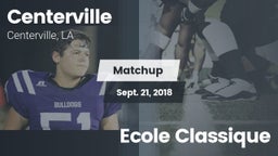 Matchup: Centerville High vs. Ecole Classique 2018