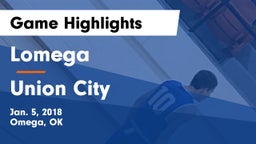 Lomega  vs Union City  Game Highlights - Jan. 5, 2018