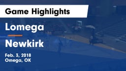 Lomega  vs Newkirk Game Highlights - Feb. 3, 2018