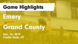 Emery  vs Grand County  Game Highlights - Jan. 16, 2019