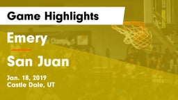 Emery  vs San Juan  Game Highlights - Jan. 18, 2019