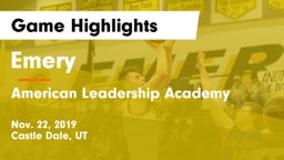Emery  vs American Leadership Academy  Game Highlights - Nov. 22, 2019