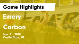 Emery  vs Carbon  Game Highlights - Jan. 31, 2020