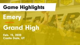 Emery  vs Grand High Game Highlights - Feb. 15, 2020