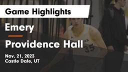Emery  vs Providence Hall  Game Highlights - Nov. 21, 2023