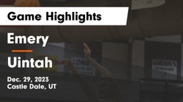 Emery  vs Uintah  Game Highlights - Dec. 29, 2023