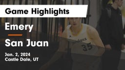 Emery  vs San Juan  Game Highlights - Jan. 2, 2024