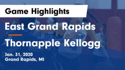 East Grand Rapids  vs Thornapple Kellogg  Game Highlights - Jan. 31, 2020