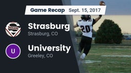 Recap: Strasburg  vs. University  2017