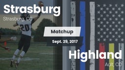 Matchup: Strasburg High vs. Highland  2017