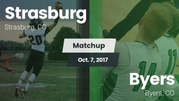 Matchup: Strasburg High vs. Byers  2017