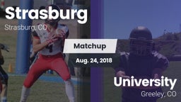 Matchup: Strasburg High vs. University  2018